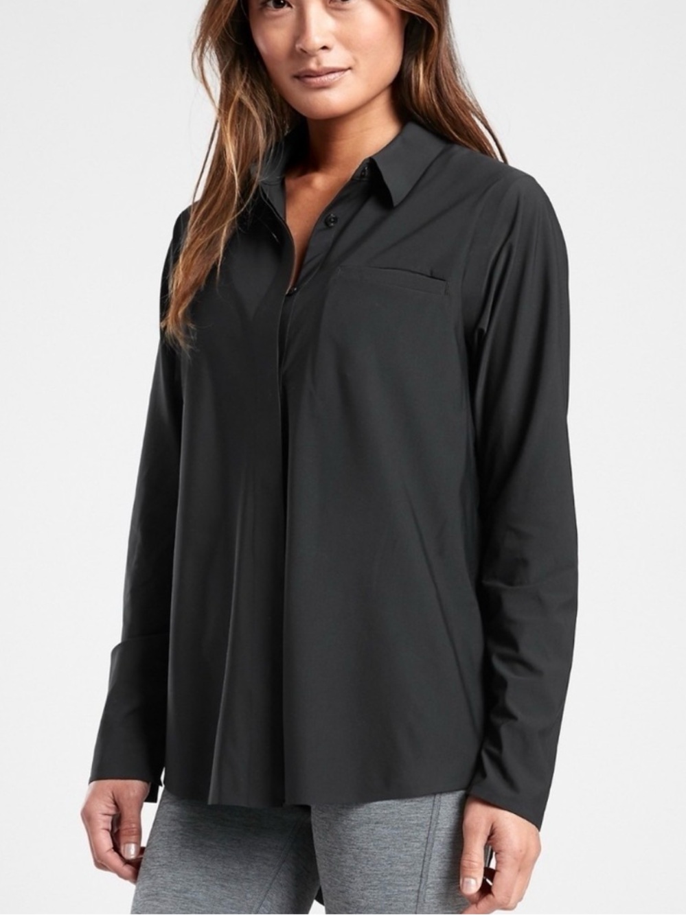 Athleta Urbanite Long Sleeve top in Black